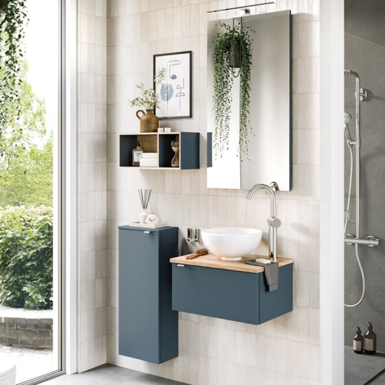 pelipal 6915 500 small wall vanity unit with worktop bowl sink