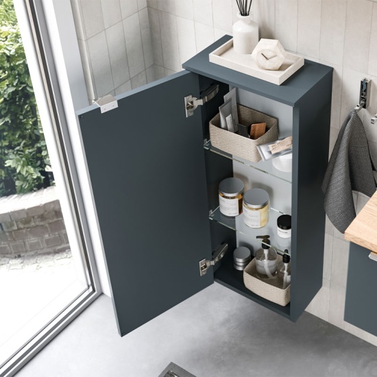 pelipal 6915 500mm cloakroom wall hung right hand vanity unit with worktop & round countertop basin (optional mirror, wall cabinet and shelves) pelipal 6915 500mm cloakroom wall hung right hand vanity unit with worktop & round countertop basin (optional mirror, wall cabinet and shelves)
