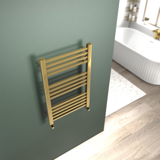 jivana brushed brass radiator 800 x 500