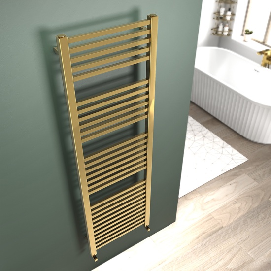 jivana radiator brushed brass 1600 x 500