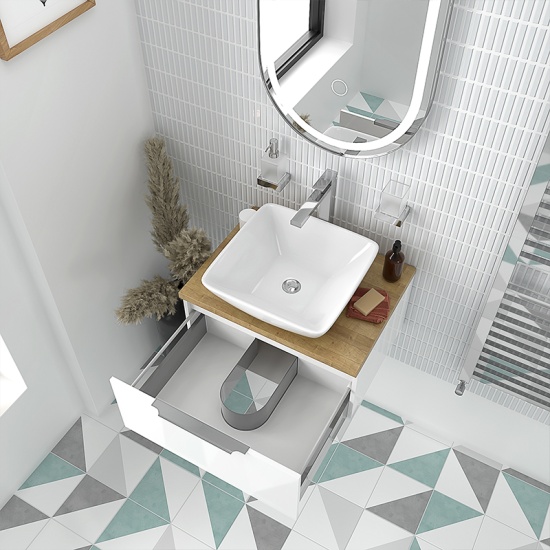 jivana white 600 wall oak countertop vanity unit jivana white 600 wall oak countertop vanity unit