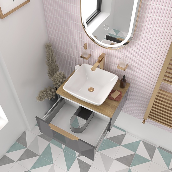 jivana grey 600 wall oak countertop vanity unit jivana grey 600 wall oak countertop vanity unit