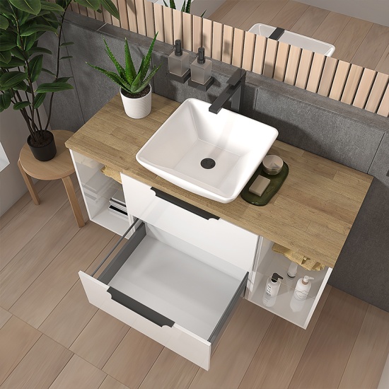 sonix white 1200 vanity unit with oak countertop sonix white 1200 vanity unit with oak countertop