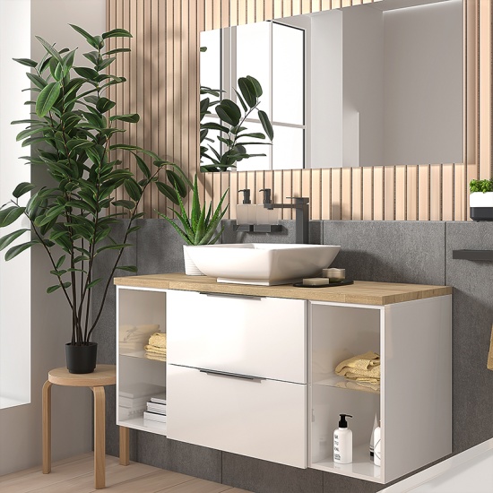 sonix white 1200 vanity unit with oak countertop sonix white 1200 vanity unit with oak countertop