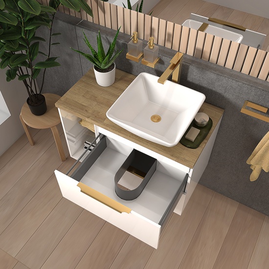 sonix white 900 wall hung unit with oak worktop sonix white 900 wall hung unit with oak worktop