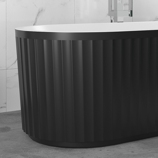 jasmine 1700 fluted black double ended bath jasmine 1700 fluted black double ended bath