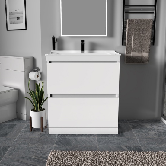 ashford 800 white vanity drawer unit
