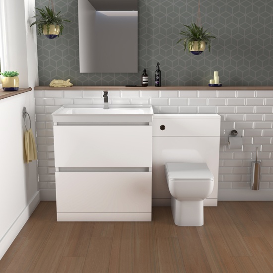 Ashford 800 White Basin Unit BTW Toilet Ashford 800 White Basin Unit BTW Toilet