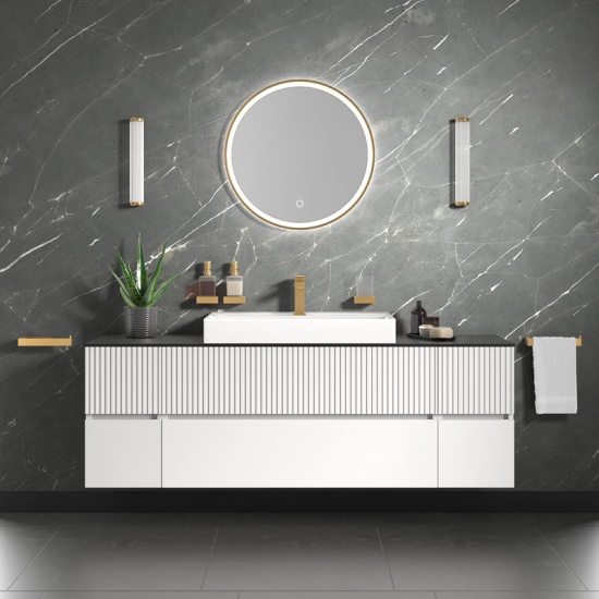 jasmine 1600 fluted white wall vanity with white sink two side units jasmine 1600 fluted white wall vanity with white sink two side units