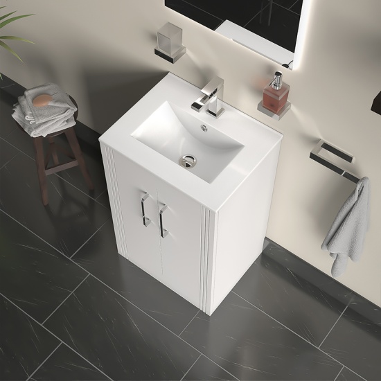celeste 500 freestanding vanity unit in matte white celeste 500 freestanding vanity unit in matte white