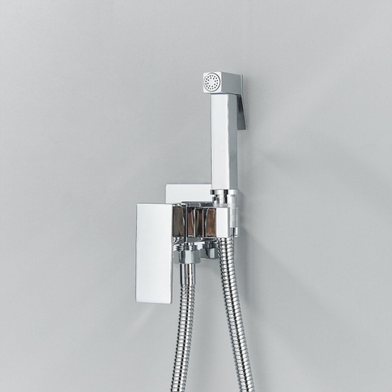 slade square shattaf douche kit chrome