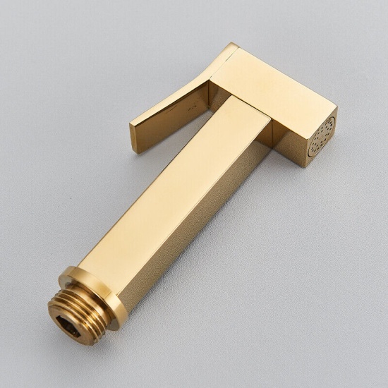 jivana square shattaf douche kit brushed brass