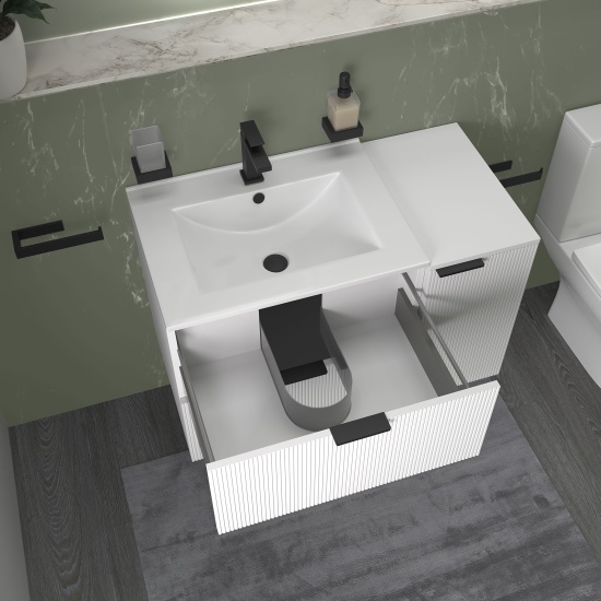 sonix white 900 wall vanity unit fluted sonix white 900 wall vanity unit fluted