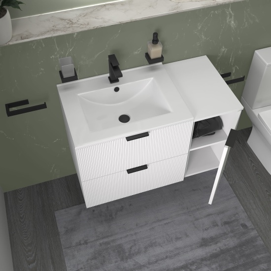 sonix white 900 wall vanity unit fluted sonix white 900 wall vanity unit fluted