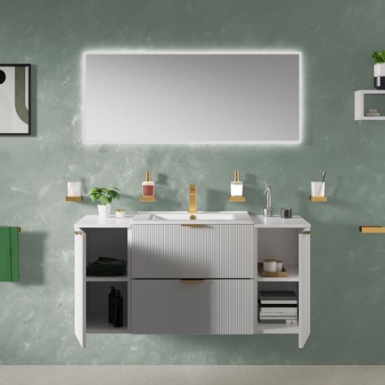 sonix white 1200 wall vanity unit fluted sonix white 1200 wall vanity unit fluted