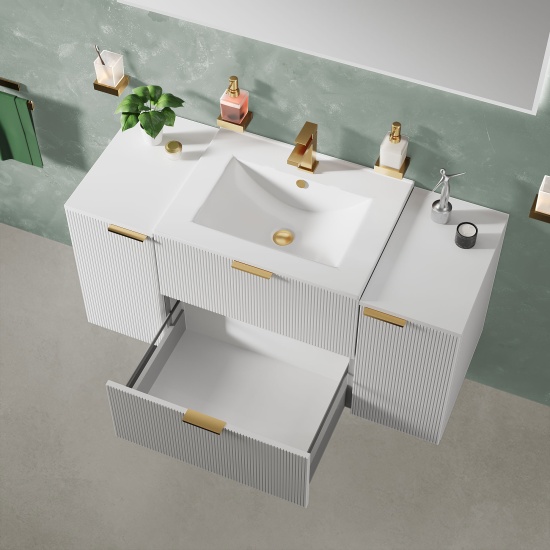 sonix white 1200 wall vanity unit fluted sonix white 1200 wall vanity unit fluted