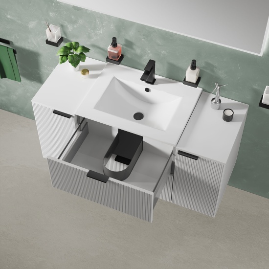 sonix white 1200 wall vanity unit fluted sonix white 1200 wall vanity unit fluted