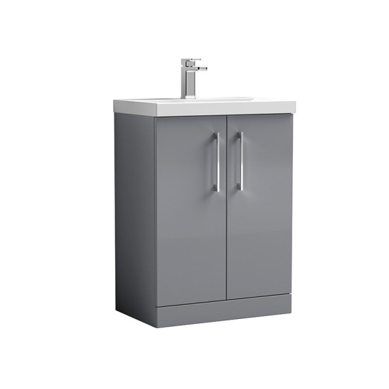 nuie arno grey 600 floorstanding vanity basin unit with doors nuie arno grey 600 floorstanding vanity basin unit with doors