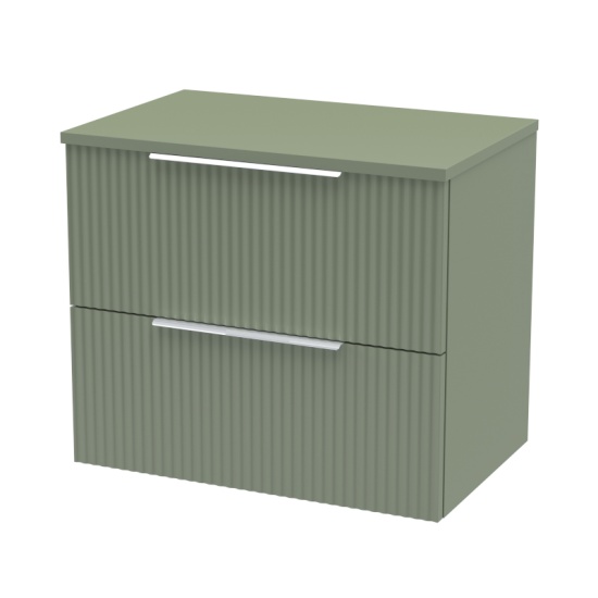 hudson reed fluted 600mm green wall hung vanity unit black sink