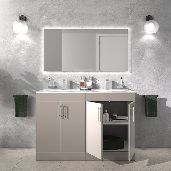 pemberton gold 1200mm floorstanding vanity basin unit doors