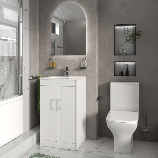 celeste bath suite: 500 white vanity unit and close coupled toilet celeste bath suite: 500 white vanity unit and close coupled toilet