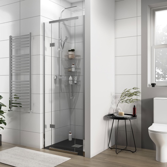 havana chrome 800 inline hinged shower door