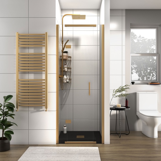 havana gold 800 inline hinged shower door