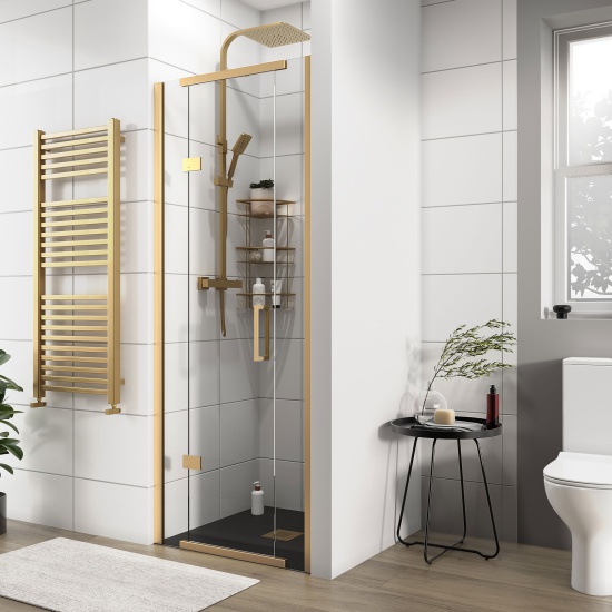 havana gold 800 inline hinged shower door