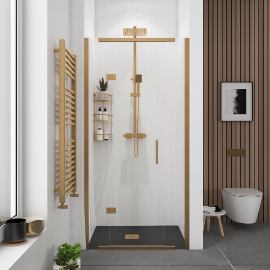 havana gold 1000 inline hinged shower door