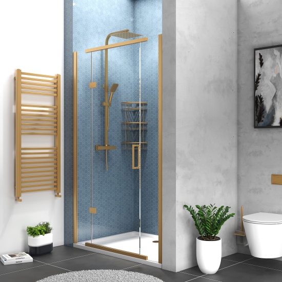 havana gold 1200 inline hinged shower door