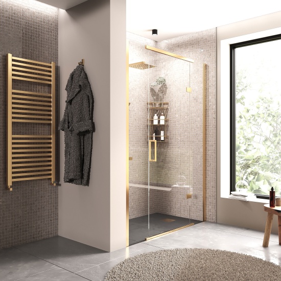 havana gold 1400 inline hinged shower door