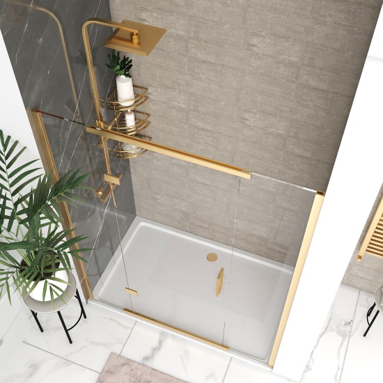 havana gold 1600 inline hinged shower door