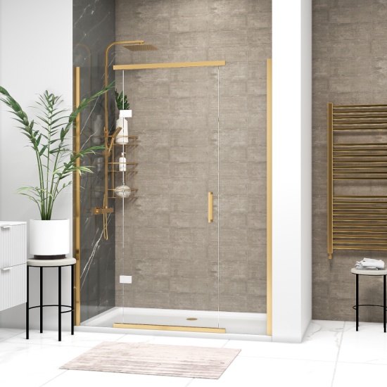 havana gold 1600 inline hinged shower door