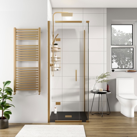 havana gold 800 inline hinged corner shower enclosure