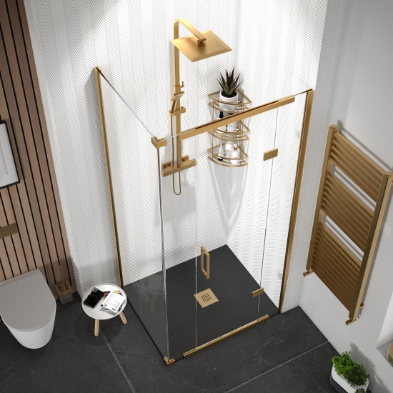 havana gold 1000 inline hinged corner shower enclosure
