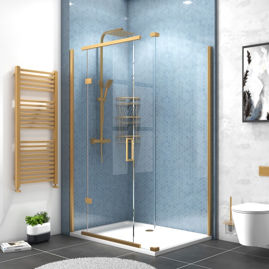 havana gold 1200 inline hinged corner shower enclosure
