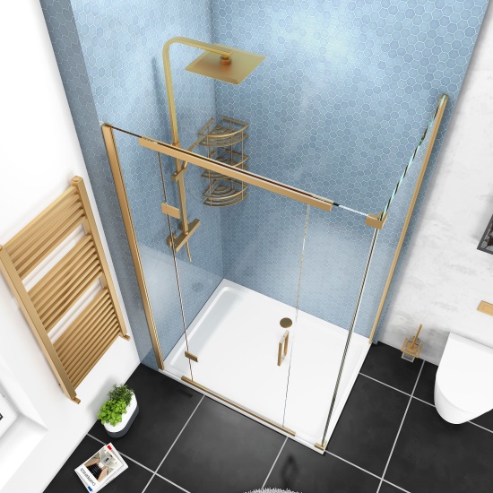 havana gold 1200 inline hinged corner shower enclosure