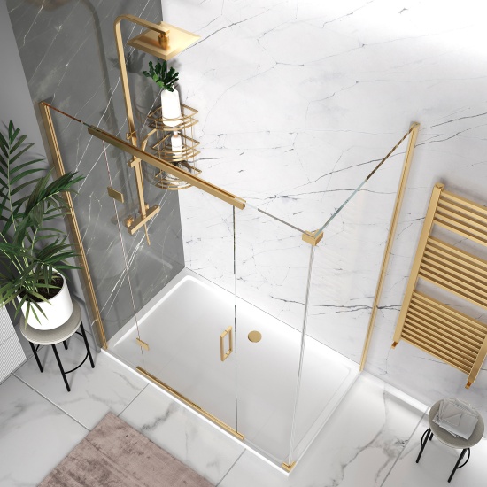 havana gold 1500 inline hinged corner shower enclosure