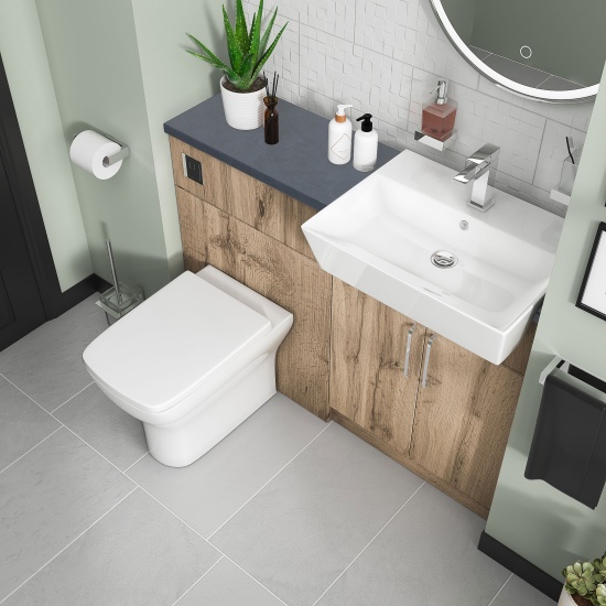 oliver Oak 1100 fitted furniture unit with vanity toilet