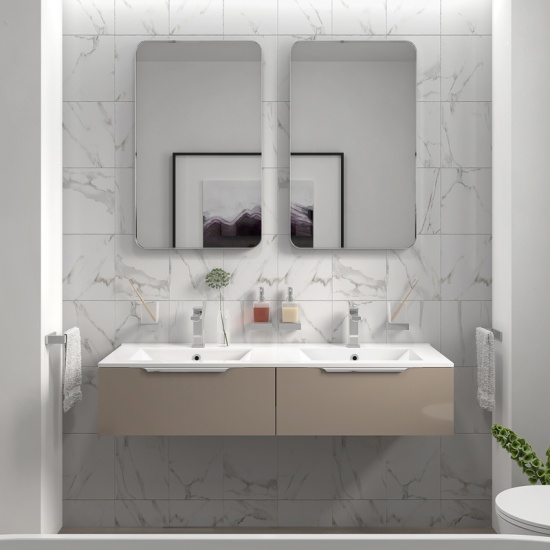 Pemberton 1200 Wall Twin Vanity Unit Gold Pemberton 1200 Wall Twin Vanity Unit Gold