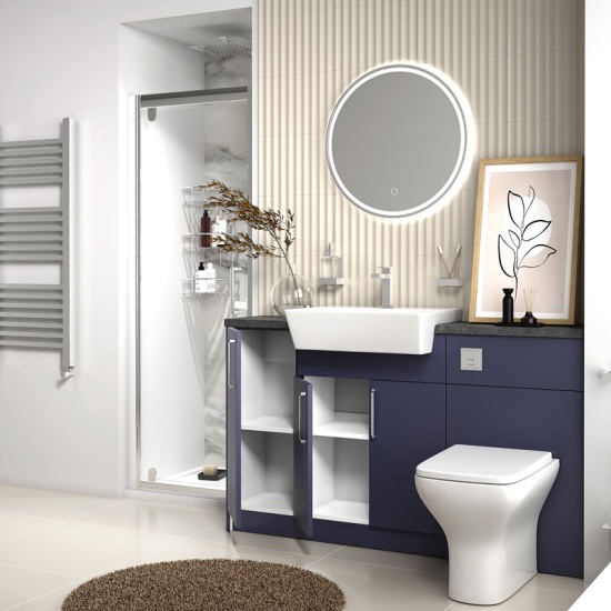 oliver navy blue shower suite 1400 vanity with pivot door oliver navy blue shower suite 1400 vanity with pivot door