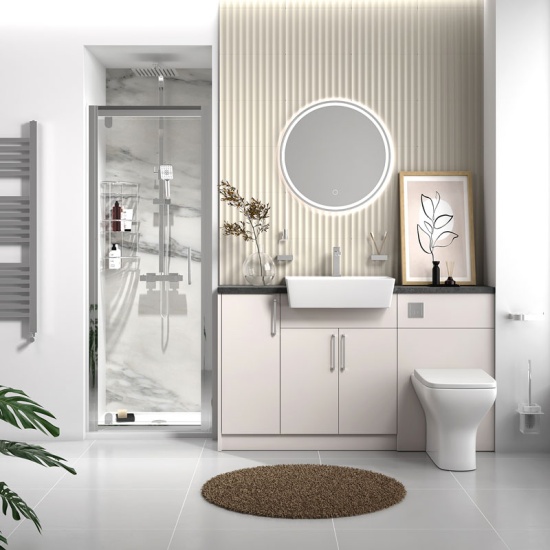 oliver cashmere shower suite 1400 vanity with pivot door
