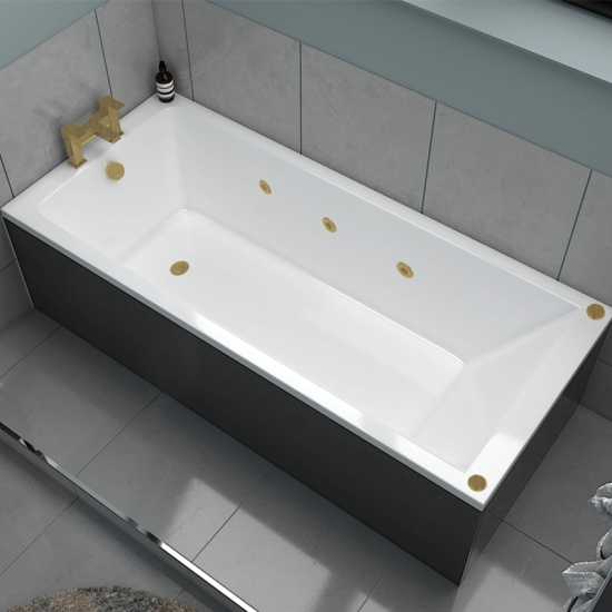 galaxy jacuzzi straight bath 1700x700 brushed brass hydro jets