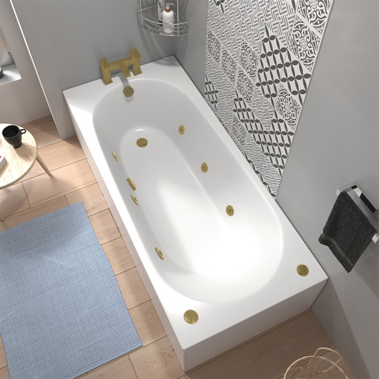 laguna acrylic brushed brass jet hydro therapy 1700x700 single ended