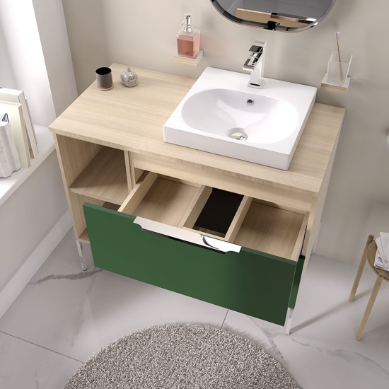 alani 900 green vanity square basin and shelves alani 900 green vanity square basin and shelves