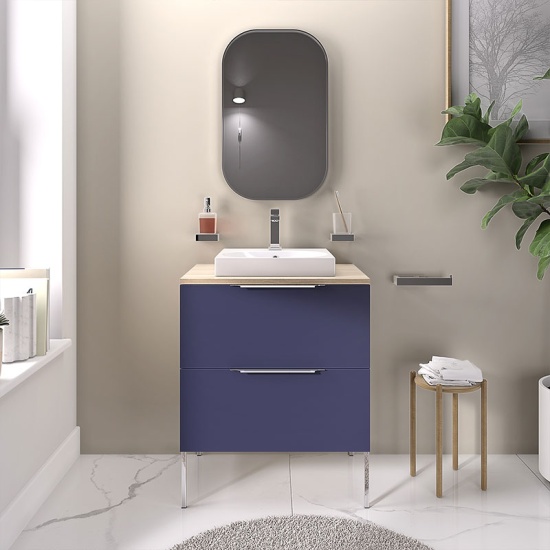 alani 600 navy blue vanity square sink