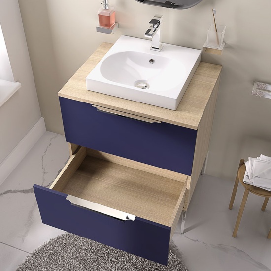 alani 600 navy blue vanity square sink