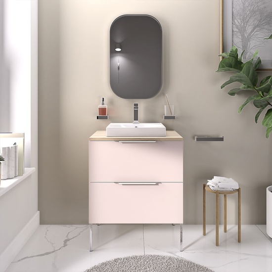 alani 600 sand pink vanity square sink