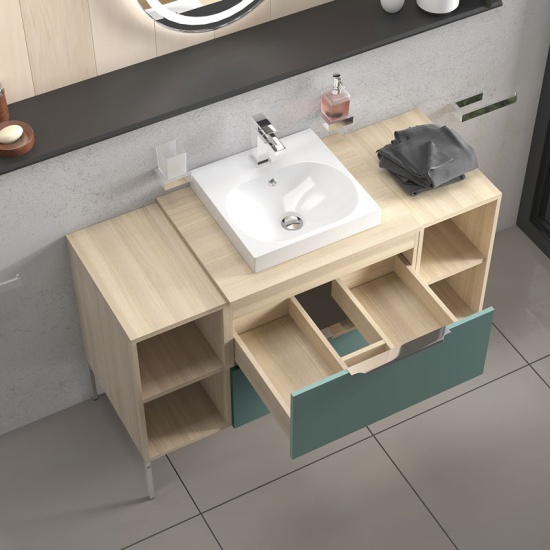 alani 1200 petrol blue vanity square sink