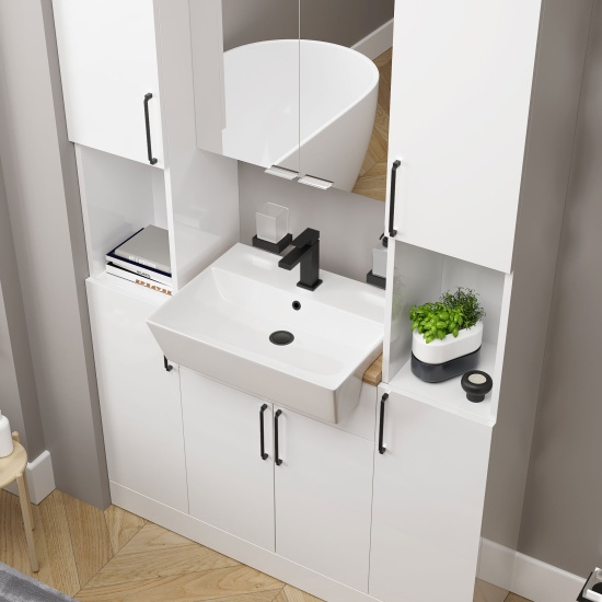 oliver white 1200mm vanity unit tallboy combo black oliver white 1200mm vanity unit tallboy combo black